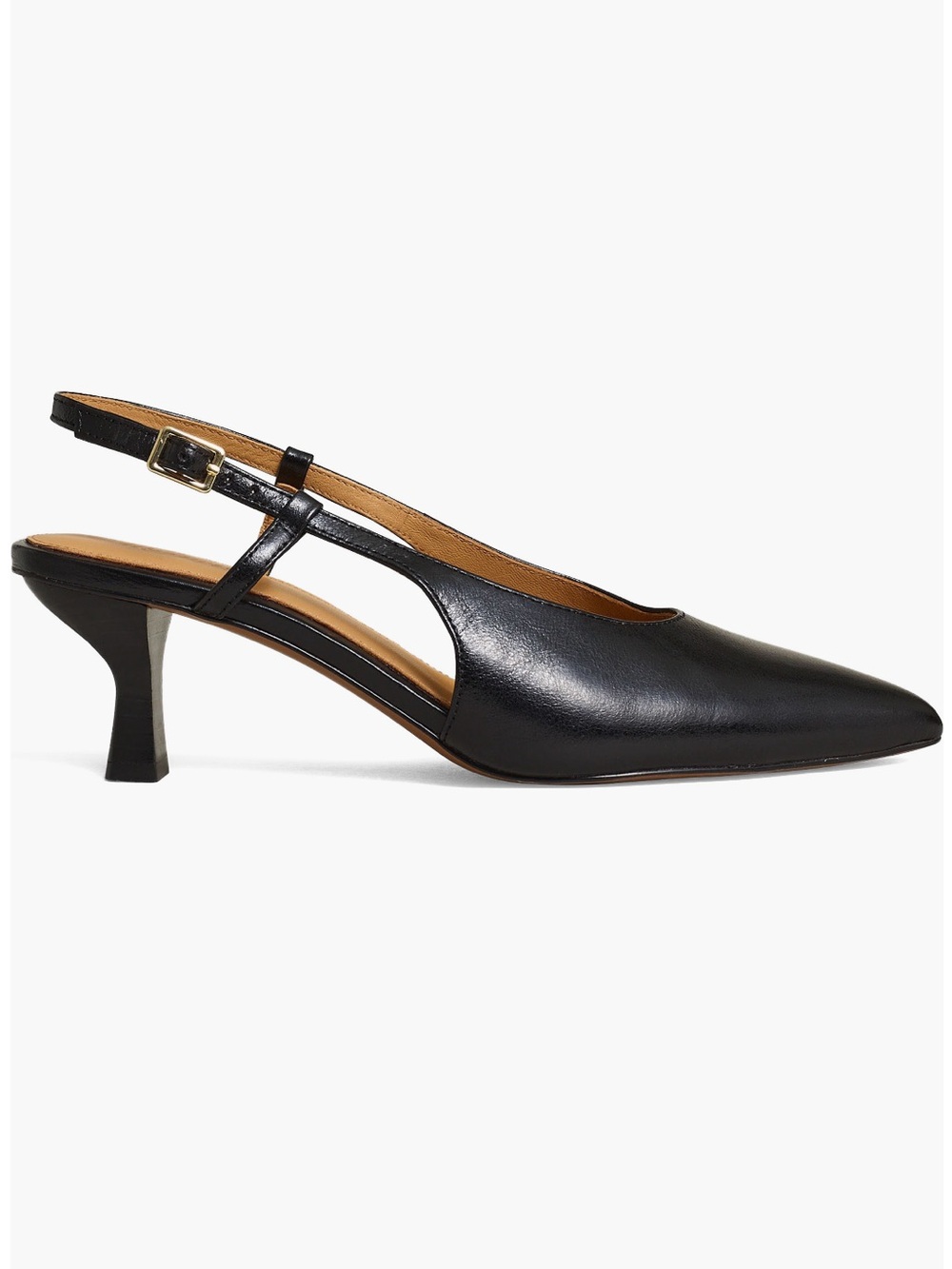 The Debbie Madewell Leather Slingback Kitten Heel